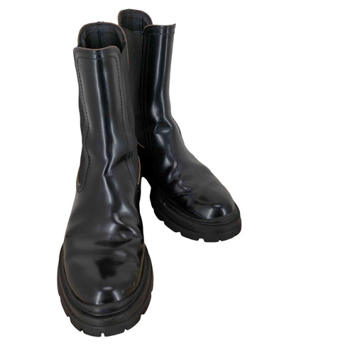 ザラ ZARA LEATHER ANKLE BOOTS メンズ JPN:27