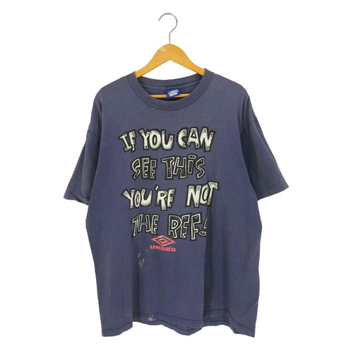 アンブロ UMBRO USA製 シングルステッチ HEY REF 両面プリント クルーネックTシャツ メンズ import:XL