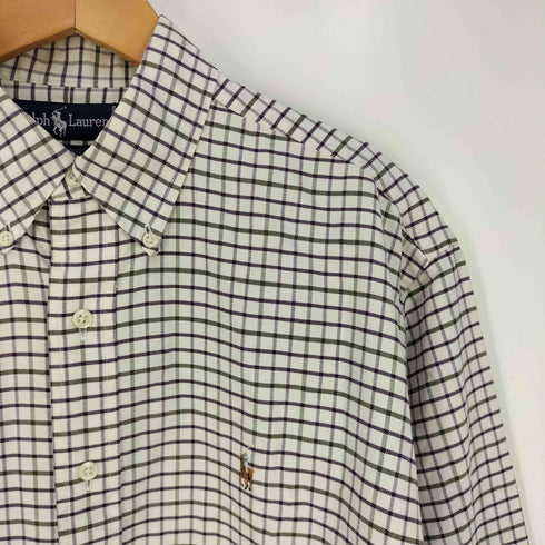 ラルフローレン RALPH LAUREN YARMOUTH ポニー刺繍 チェック BD L/S シャツ メンズ 16-32