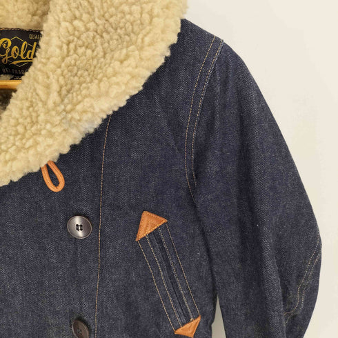 ゴールド gold 裏地ボア デニム マッキーノ ランチコート ジャケット メンズ JP36