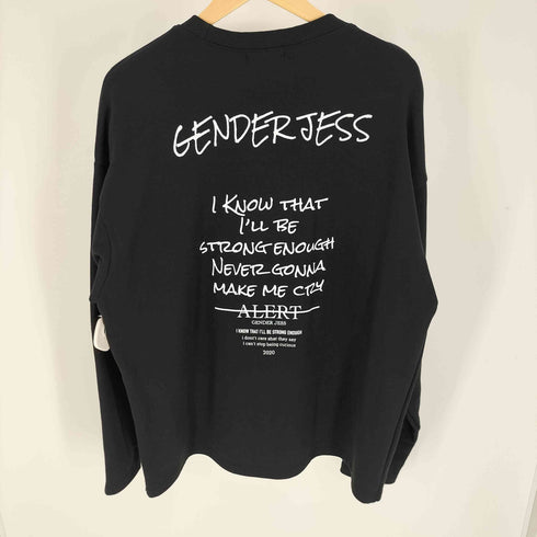 gender jess フロントジップ クルーネック スウェット メンズ