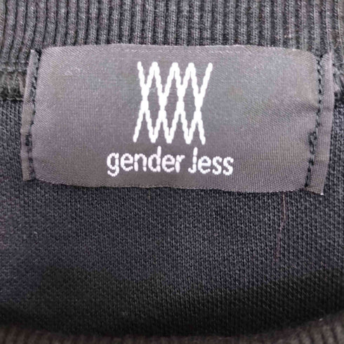 gender jess フロントジップ クルーネック スウェット メンズ