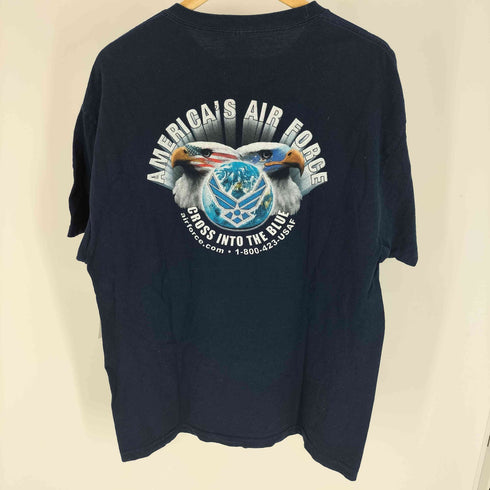 90-00S USA製 murina ボディ U.S.AIR FORCE 両面プリント S/S TEE アニマル メンズ import:XL