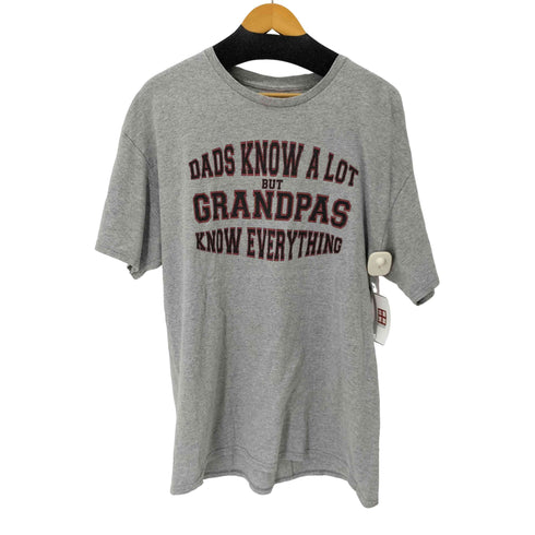 四段プリント Tシャツ 霜降りグレー メンズ