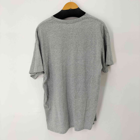 四段プリント Tシャツ 霜降りグレー メンズ