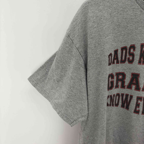 四段プリント Tシャツ 霜降りグレー メンズ
