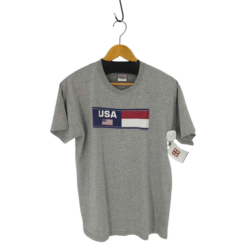GENUINE SONOMA JEAN COMPANY ボックスプリント Tシャツ 霜降りグレー メンズ JPN:M