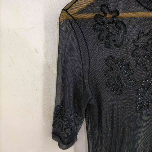 ヴィヴィアンタム VIVIENNE TAM ビーズ装飾 メッシュワンピース レディース 1