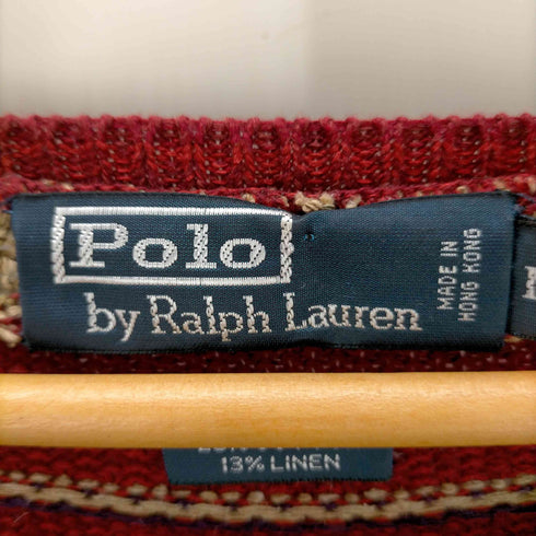 ポロバイラルフローレン Polo by RALPH LAUREN エスニック柄 シルクリネンニット メンズ import:M