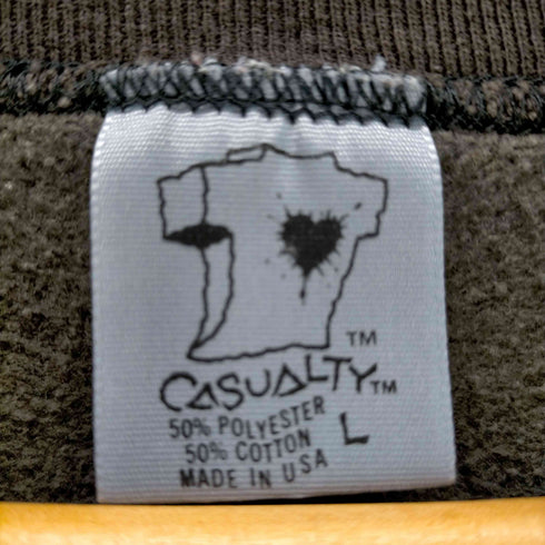 USA製 CASUALTYボディ両面プリントスウェット DEAD BOLTS TRUCKS メンズ import:L