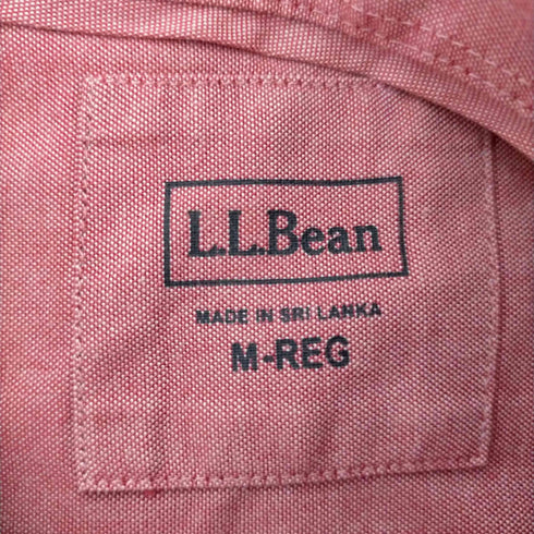 エルエルビーン L.L.Bean スリランカ製 ボタンダウン 半袖シャツ メンズ M-REG