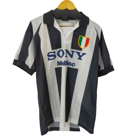 90S ユニフォーム ゲームシャツ スキッパー 企業ロゴ ユニフォーム ストライプ メンズ JPN:XL