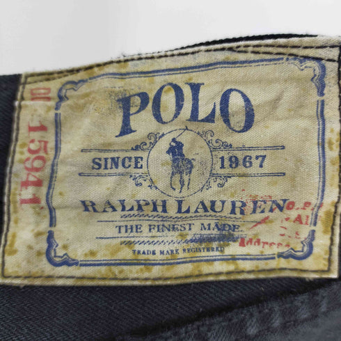 ポロラルフローレン POLO RALPH LAUREN メキシコ製 ブラックデニムパンツ ジッパーフライ メンズ W32 L32