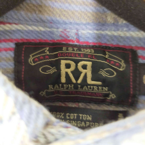 ダブルアールエルラルフローレン RRL RALPH LAUREN 90S 三ツ星タグ ヘビーネルシャツ 好配色 メンズ JPN:S