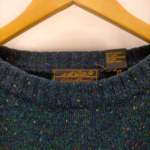 エディーバウアー Eddie Bauer 黒タグ ウール クルーネックネップニット メンズ import:XL