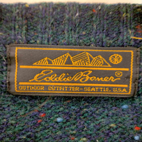 エディーバウアー Eddie Bauer 黒タグ ウール クルーネックネップニット メンズ import:XL