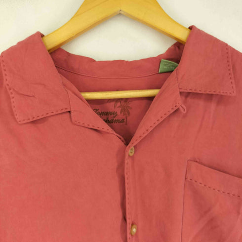 トミーバハマ Tommy Bahama 90S ステッチ加工 S/S 開襟シルクシャツ メンズ JPN:XL