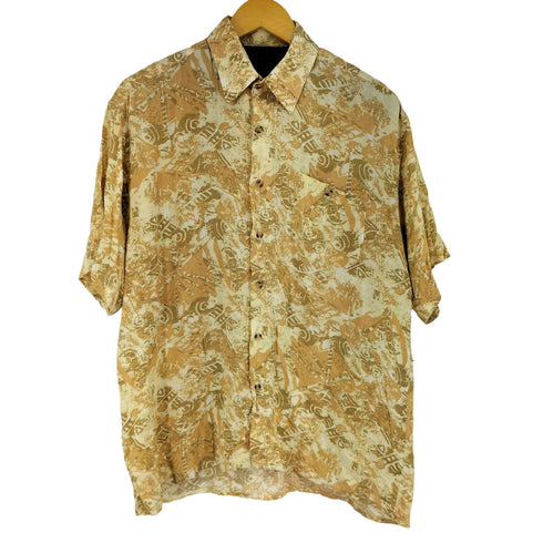 アベニュー AVENUE 総柄 S/S レーヨンシャツ メンズ