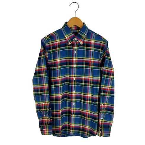 ラルフローレン RALPH LAUREN マルチカラーチェックボタンダウンフランネルシャツ plaid b.d.shirts メンズ JPN:S