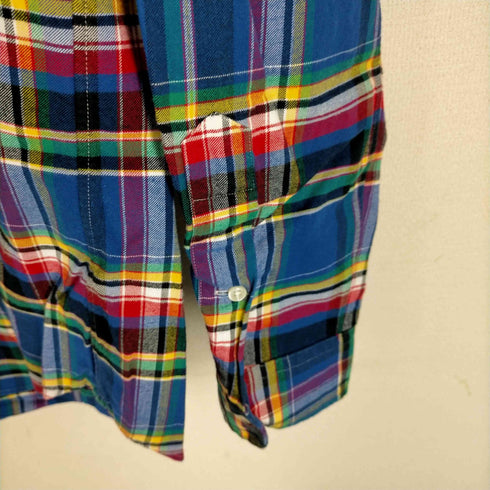 ラルフローレン RALPH LAUREN マルチカラーチェックボタンダウンフランネルシャツ plaid b.d.shirts メンズ JPN:S