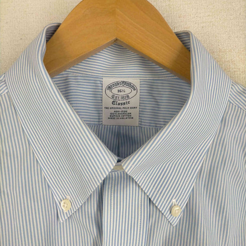 ブルックスブラザーズ BROOKS BROTHERS ノンアイロン スーピマコットンストライプボタンダウンシャツ メンズ 16 1/2