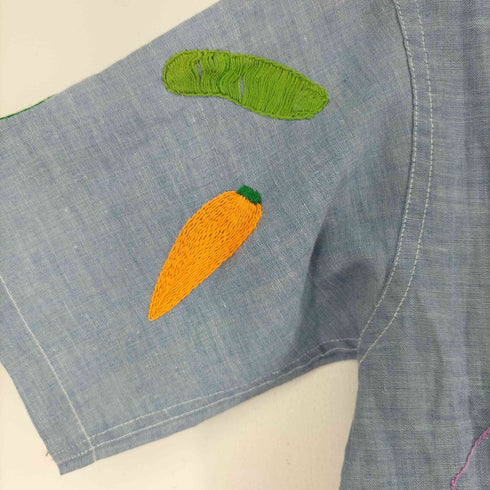 ELY 70s made in usa 刺繍加工 s/s シャンブレーシャツ メンズ 18