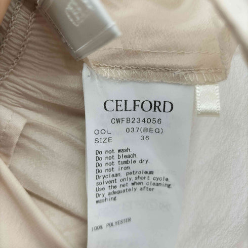 セルフォード CELFORD ソフトオーガンザシャーリングブラウス レディース 36
