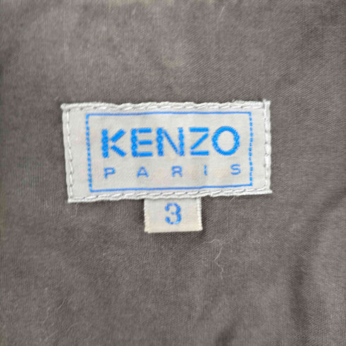 ケンゾーパリス KENZO PARIS L/S リーフ刺繍デザインノーカラーシャツ メンズ JPN:3