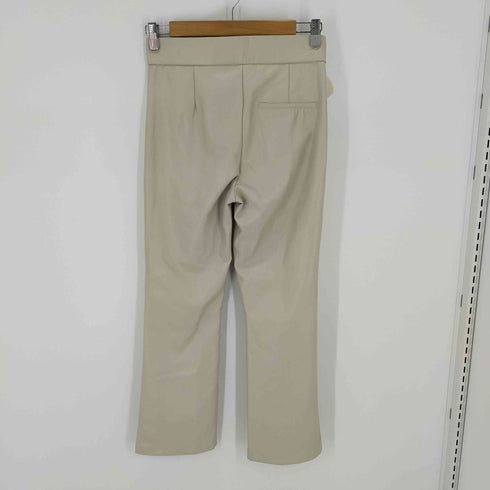 ザラ ZARA フェイクレザーセンタープレススラックス レディース