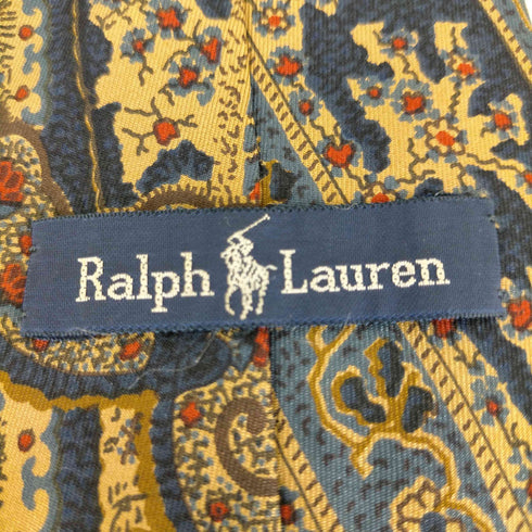 ラルフローレン RALPH LAUREN シルク100% ハンドメイド総柄ネクタイ メンズ