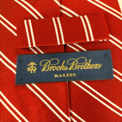 ブルックスブラザーズ BROOKS BROTHERS 80s-90s USA製 makers シルク100% レジメンタルストライプネクタイ メンズ