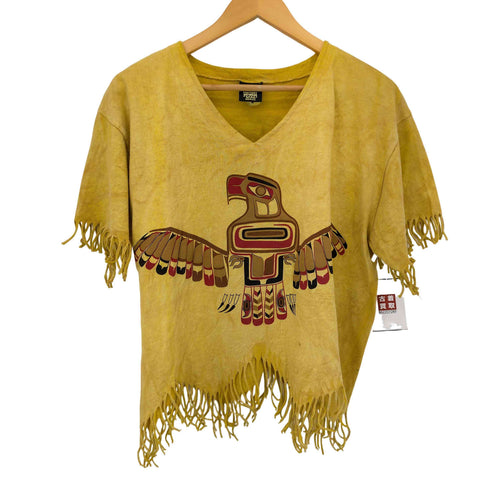 FACTORY ARTWEAR MADE IN USA 両面プリントフリンジTシャツ メンズ JPN:M