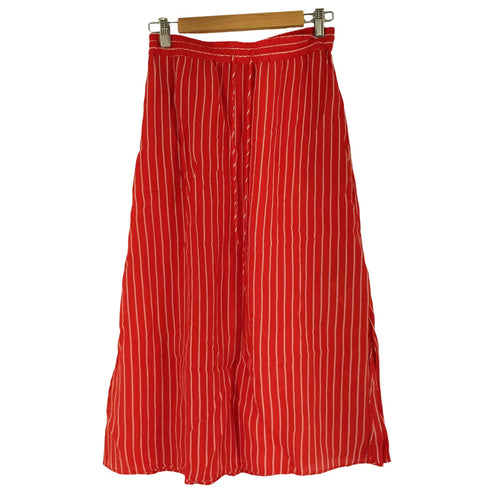 トミーヒルフィガー TOMMY HILFIGER CUPRO ROPE STP MIDI SKIRT レディース EUR:34