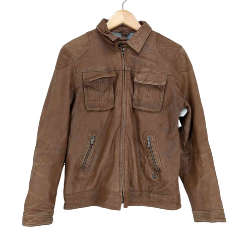 マッシモデュッティ Massimo Dutti レザージップブルゾン レディース 158-166