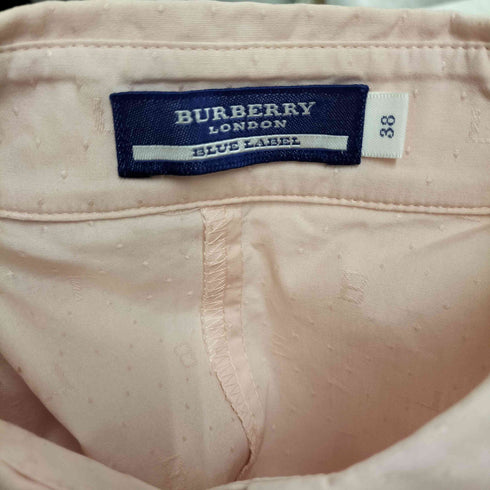 バーバリーブルーレーベル BURBERRY BLUE LABEL 総柄 フレンチスリーブシャツ レディース EUR:38