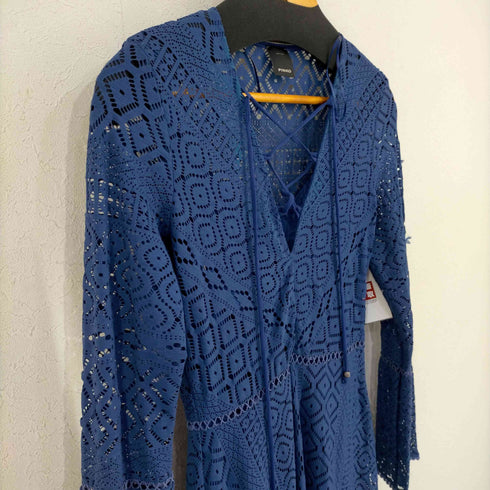 ピンコ PINKO MADE IN ITALY フロントレースアップ レーシーニットワンピース ドレス レディース EUR:42