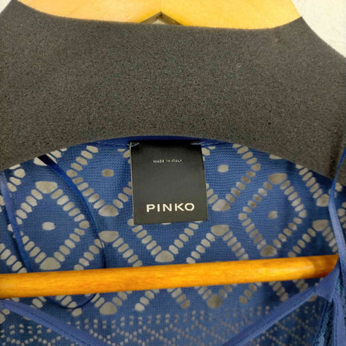 ピンコ PINKO MADE IN ITALY フロントレースアップ レーシーニットワンピース ドレス レディース EUR:42