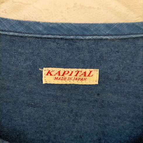 キャピタル KAPITAL コットンリネン IDG天竺ブロッコリーBIG ヘンリーT レディース JPN:1
