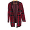 タルボット TALBOTS チェック柄ボタンレスニットジャケット レディース JPN:M
