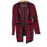 タルボット TALBOTS チェック柄ボタンレスニットジャケット レディース JPN:M