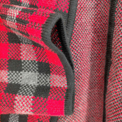 タルボット TALBOTS チェック柄ボタンレスニットジャケット レディース JPN:M
