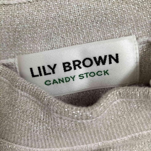 リリーブラウン Lily Brown ビジューニットプルオーバー レディース ONE SIZE