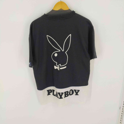 プレイボーイ PLAYBOY Vネック フロント刺繍 スウェットカットソー メンズ import:L