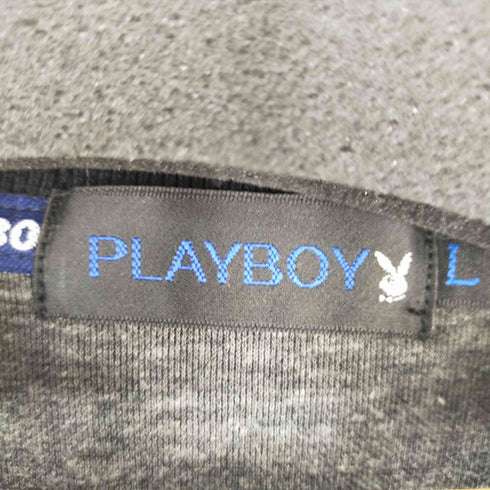 プレイボーイ PLAYBOY Vネック フロント刺繍 スウェットカットソー メンズ import:L