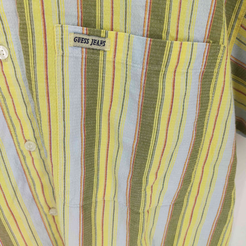 ゲスジーンズ GUESS JEANS 90S ストライプシャツ ワンポケット S/S メンズ JPN:XL
