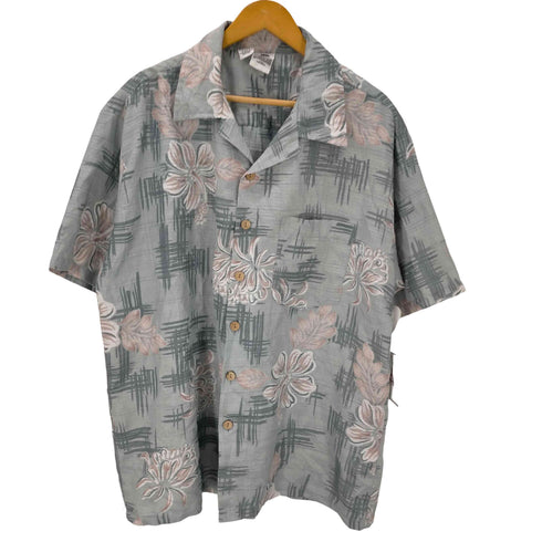 ケニントン kennington S/S ハイビスカス柄開襟アロハシャツ メンズ JPN:L