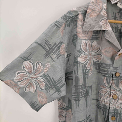 ケニントン kennington S/S ハイビスカス柄開襟アロハシャツ メンズ JPN:L