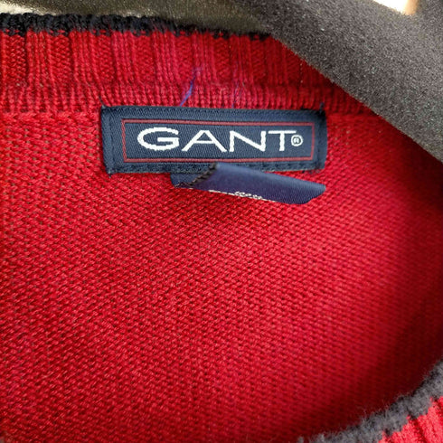 ガント GANT 00s リブラインコットンニット メンズ import:M