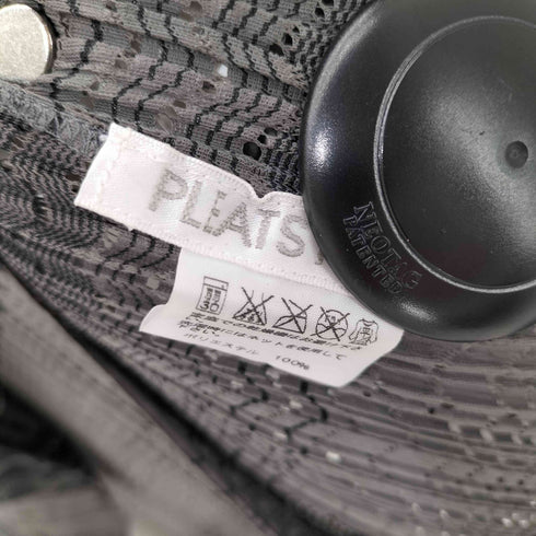 プリーツプリーズイッセイミヤケ PLEATS PLEASE ISSEY MIYAKE 2007AW プリーツ加工 ビッグカラー 1B ボーダーカーディガン レディース JPN:3