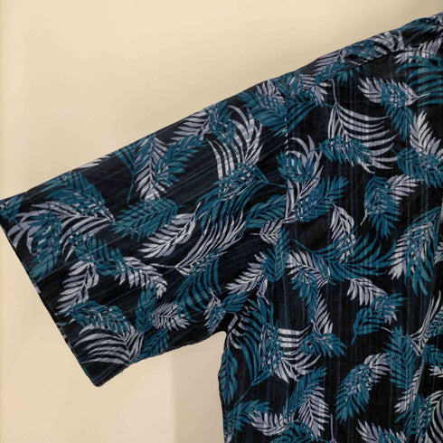 ヴァンヒューゼン VAN HEUSEN S/S リーフ柄シャツ メンズ JPN:M